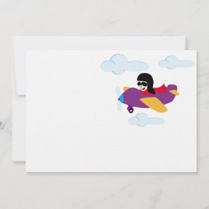 Boy flying by plane