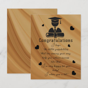 Boy friend's Graduation  Card