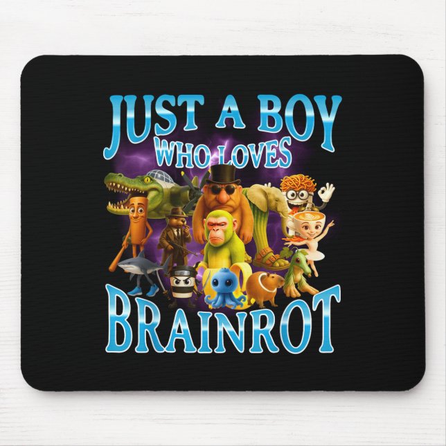 Boy Funny Italian Brainrot Lover Meme Internet Mouse Pad (Front)