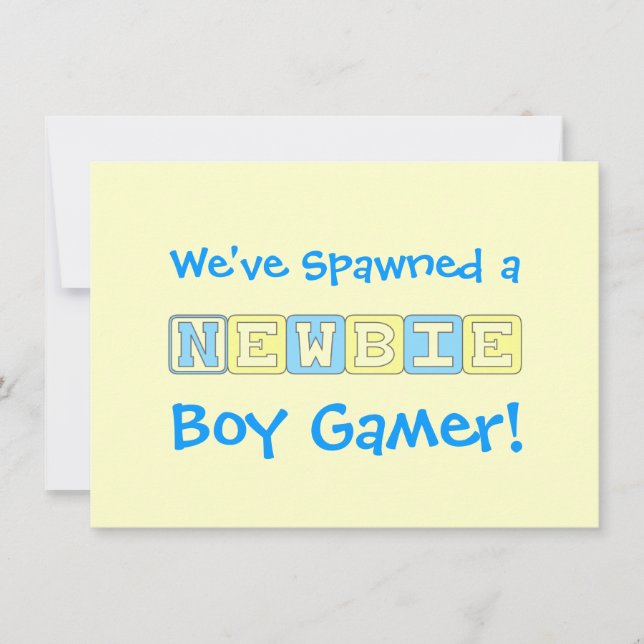 Boy Gamer Baby Shower Invitation (Front)