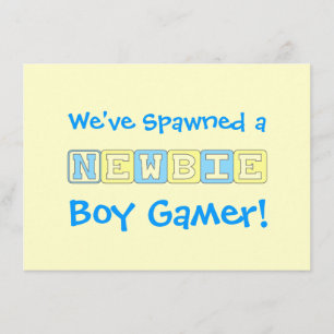 Boy Gamer Baby Shower Invitation