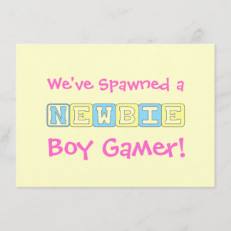 Boy Gamer Baby Shower Invitation