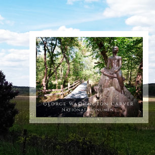 Boy George Washington Carver Statue, Carver Trail Postcard