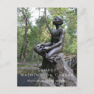 Boy George Washington Carver Statue Postcard
