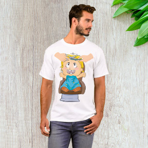Boy Getting A Haircut Mens T-Shirt