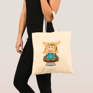 Boy Getting A Haircut Tote Bag