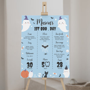 Boy Ghost 1st Birthday Milestone Sign