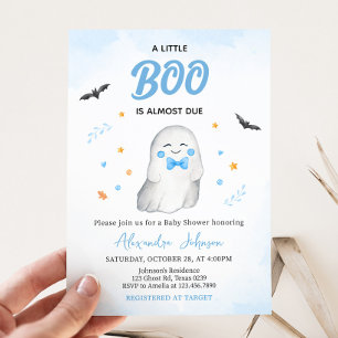 Boy Ghost Halloween Baby Shower Invitation