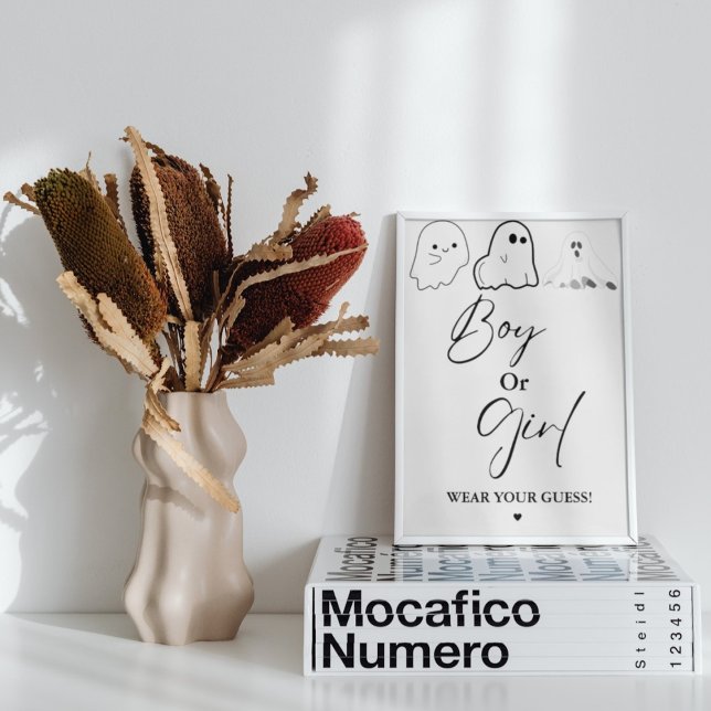 Boy Girl Halloween Wear yourguess baby shower game Poster (Creator Uploaded)