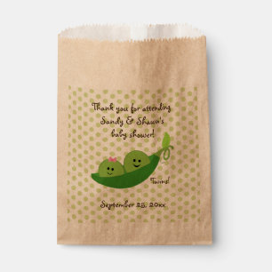 Boy Girl Peas In A Pod Baby Favour Bag