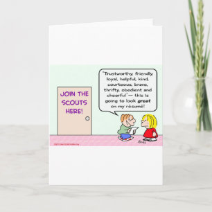 boy girl scouts join great resume card