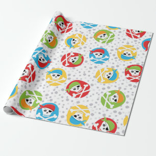 Boy Girl Skulls Party Pirate Wrapping Paper 
