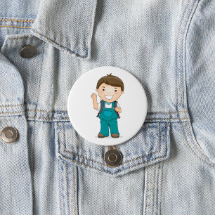 Boy Going To School  7.5 Cm Round Badge