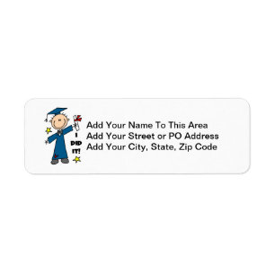 Boy Graduate Return Address Label