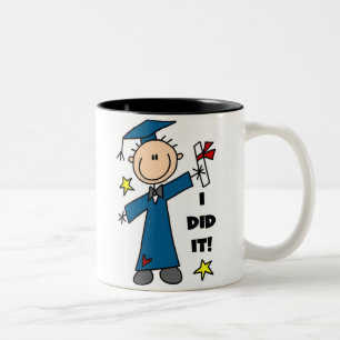 Boy Graduate Two-Tone Coffee Mug