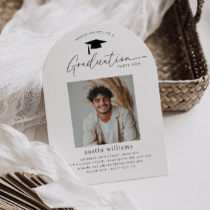 Boy Graduation Party Photo Invitation