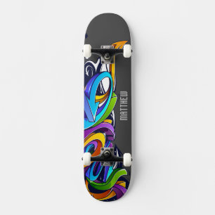 Boy graffiti Skateboard with name