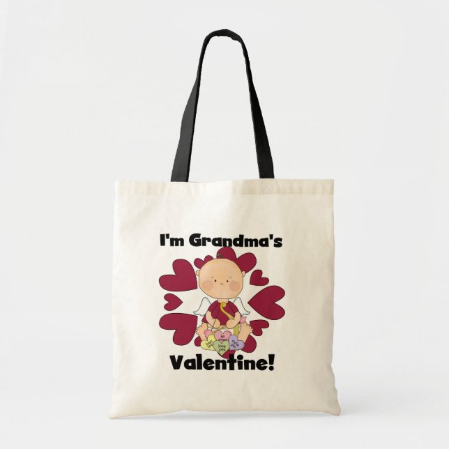 Boy Grandma's Valentine Tshirts and Gifts Tote Bag (Front)