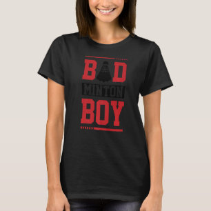 Boy Graphic Badminton Player Shuttlecock Player Sp T-Shirt