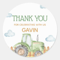 Boy Green Tractor Farm Birthday Party