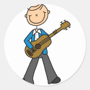 Boy Guitar Player Sticker