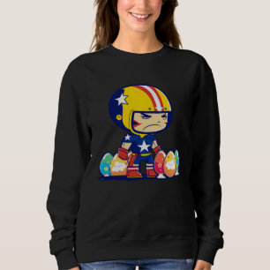 Boy Helmet Easter Eggs Football Easter Sweatshirt