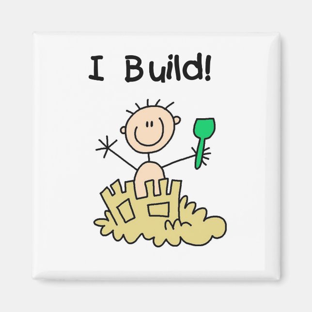 Boy I Build Castles Tshirts and Gifts Magnet (Front)