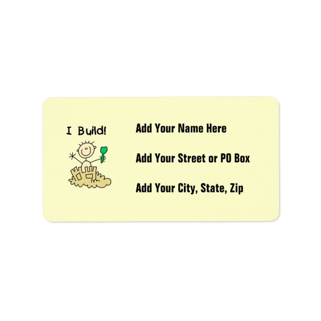 Boy I Build Label (Front)