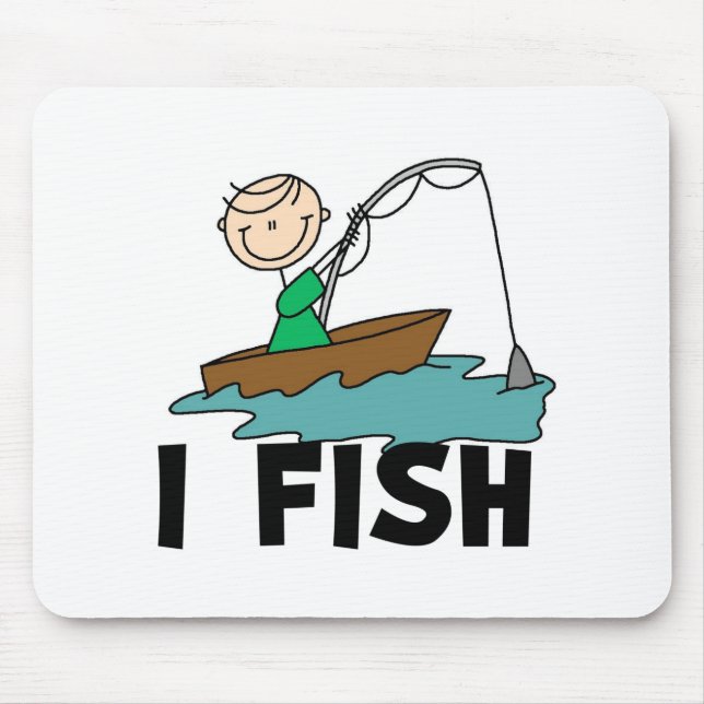 Boy I Fish Mouse Pad (Front)