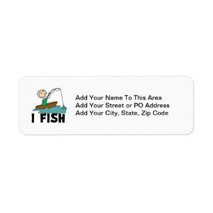 Boy I Fish Return Address Label