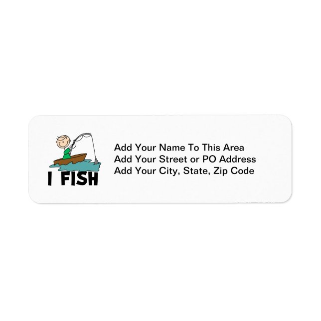 Boy I Fish Return Address Label (Front)