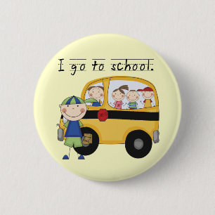 Boy I Go To School T-shirts and Gifts 6 Cm Round Badge