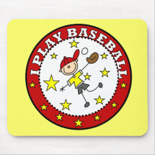 Boy I Play Baseball T-shirts and Gifts Mouse Pad