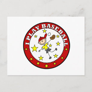 Boy I Play Baseball T-shirts and Gifts Postcard