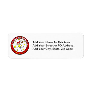 Boy I Play Baseball T-shirts and Gifts Return Address Label