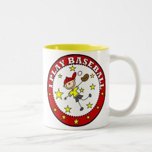 Boy I Play Baseball T-shirts and Gifts Two-Tone Coffee Mug