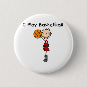 Boy I Play Basketball 6 Cm Round Badge