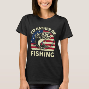 Boy Id Rather Be Fishing-shirt Men Youth Kid Funny T-Shirt