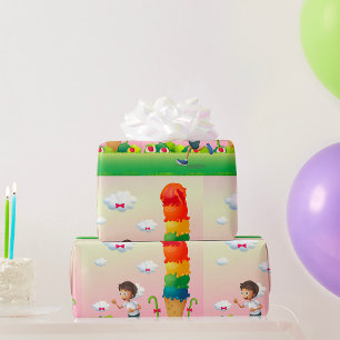 Boy In Candy Land Wrapping Paper