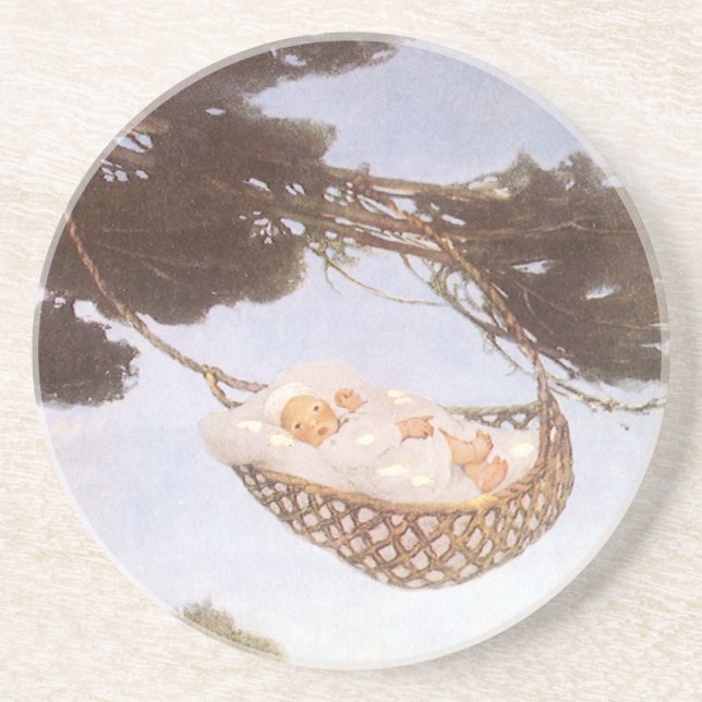 Boy in Hassoc Tree by Jessie Willcox Smith Coaster (Front)