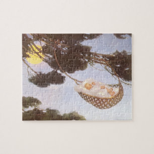 Boy in Hassoc Tree by Jessie Willcox Smith Jigsaw Puzzle