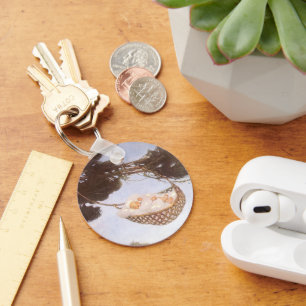 Boy in Hassoc Tree by Jessie Willcox Smith Key Ring