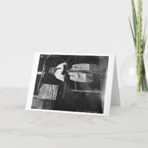 Boy in Prayer Shawl During Jewish New Year Holiday Card