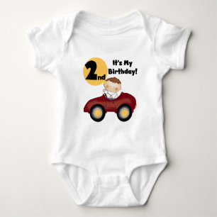 Boy in Red Car 2nd Birthday Tshirts and Gifts
