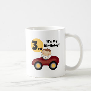 Boy in Red Car 3rd Birthday T-shirts and Gifts Coffee Mug