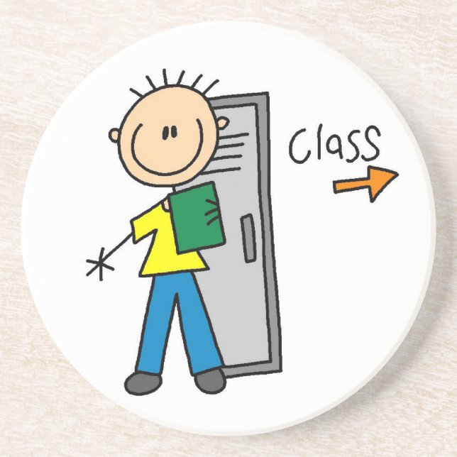Boy in School Coaster (Front)