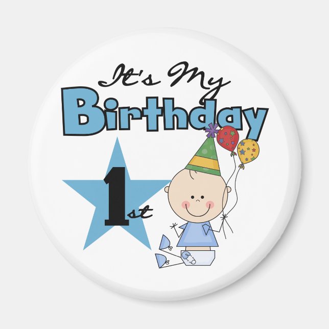 Boy It's My Birthday Tshirts and Gifts Magnet (Front)