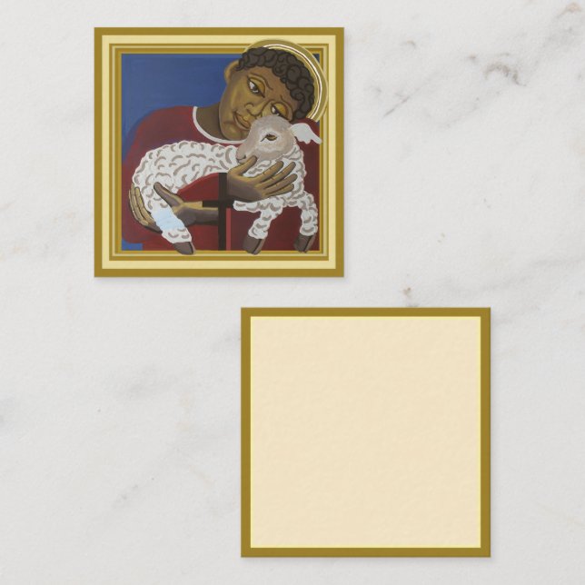 Boy Jesus Good Shepherd Calling Card (Front/Back)