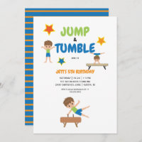 Boy Jump & Tumble Gymnastics Birthday Party