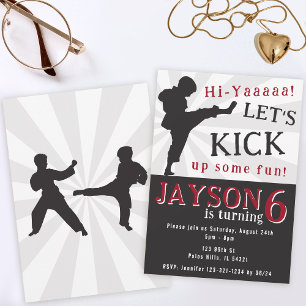 Boy karate party birthday Invitation
